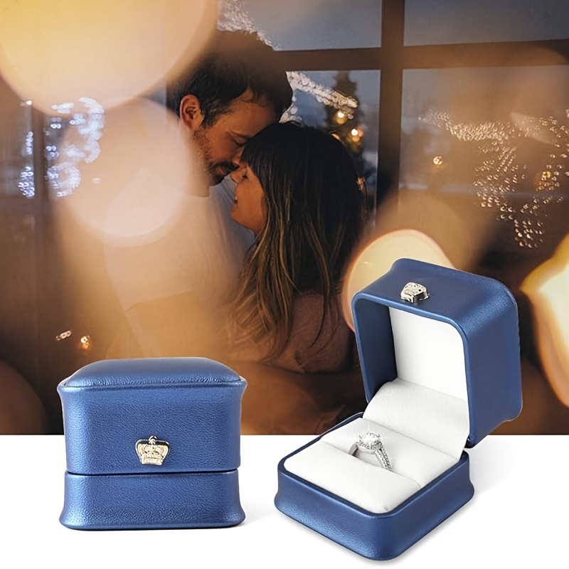 2pcs Premium PU Ring Box Set, Elegant Storage Solution